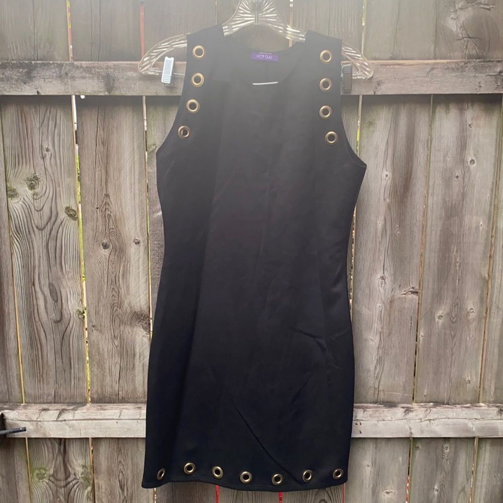Hot Gal gold accented dress sz. M